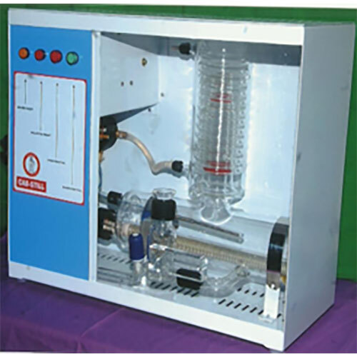 All Quartz Single Distiller Automatic Cabinet Model With 3 Level Built-In Safety Control Plus Automatic Operation - Color: White And Blue