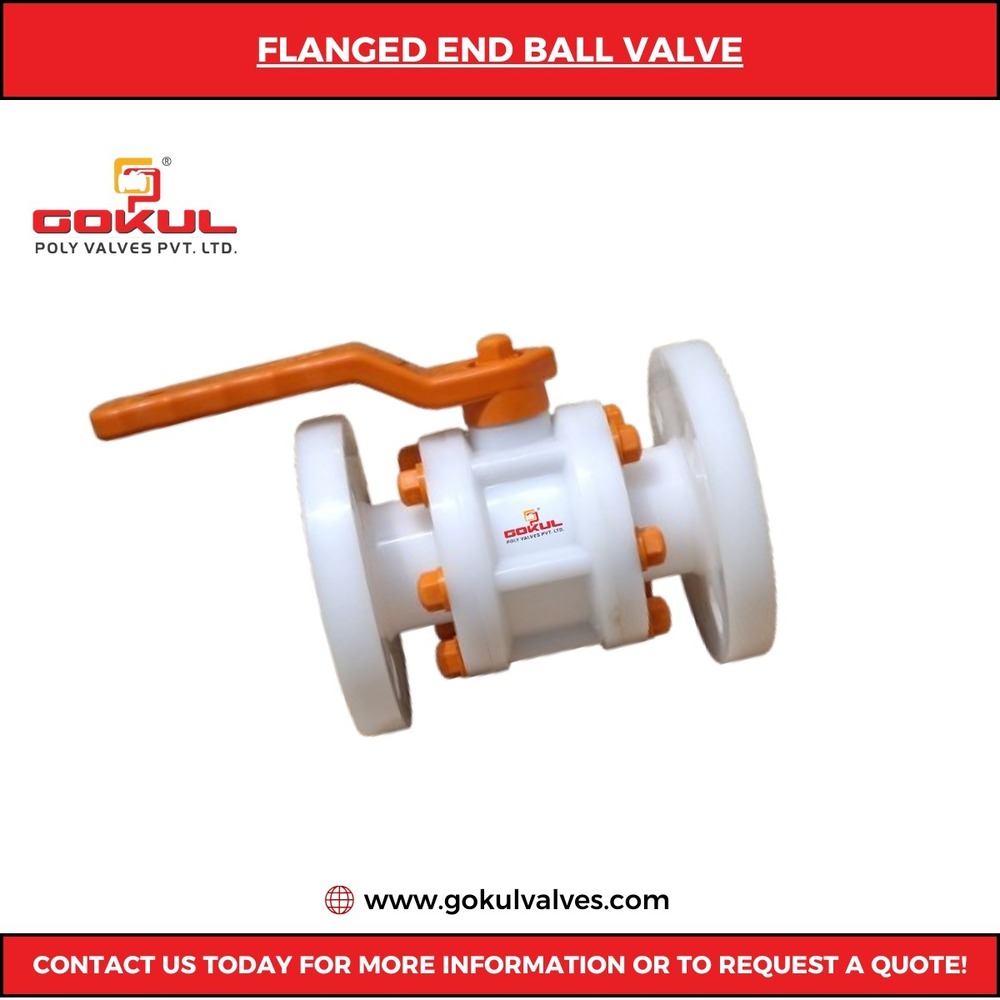 3pc. Flanged End PP Ball Valve