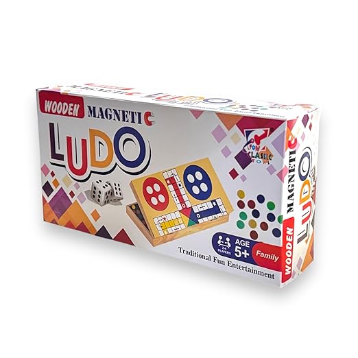 Wooden Magnetic Folding Ludo Board Game