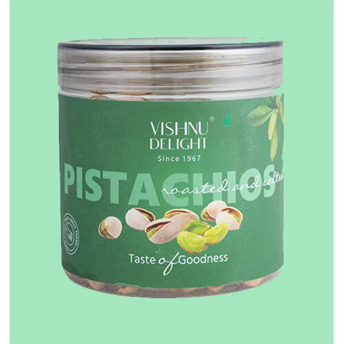 Pistachios, Roasted & Delicious Crunchy Shelled Nuts Jar 200Gm - Color: Green