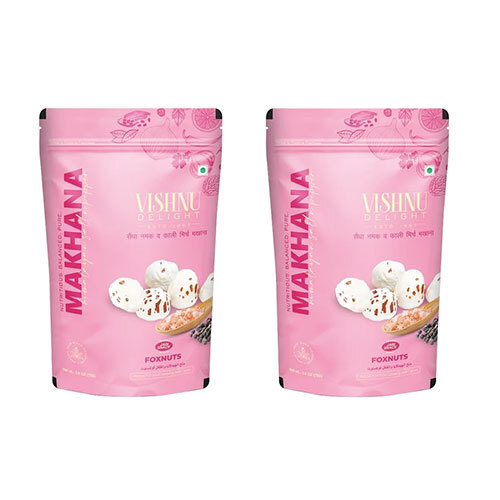 Vishnu Delight Organic Roasted Makhana Snack Packs, 2 x 60g
