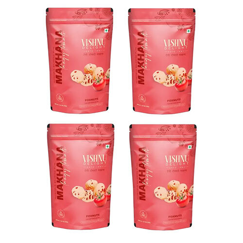 Vishnu Delight Tomato Treat Organic Roasted Makhana, (60g Each Pack of 4)