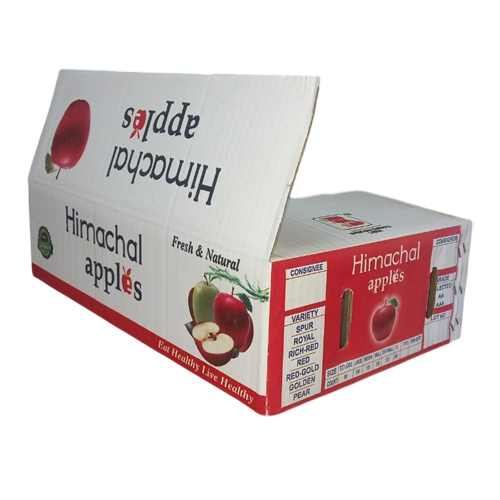 Apple Printed Corrugated Box - Finish: Polished
