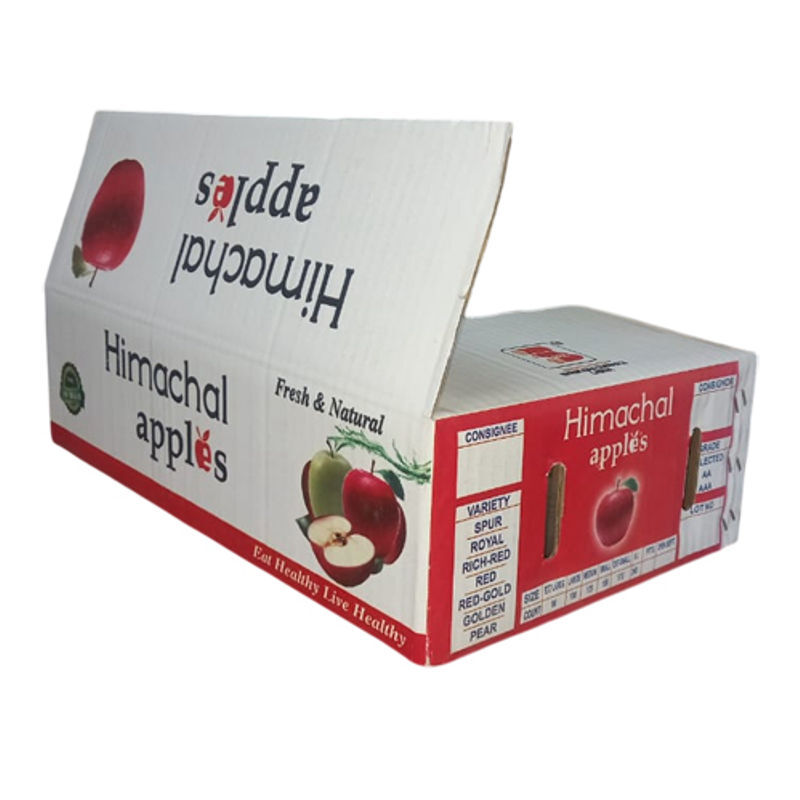 Apple Printed Corrugated Box - Finish: Polished