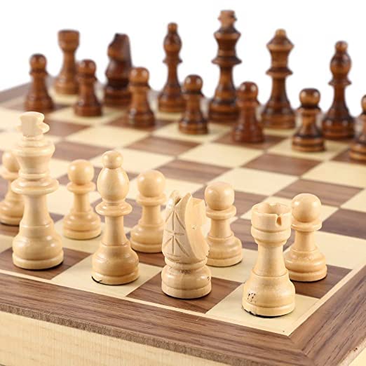 Wooden Non Magnetic Folding Chess Board