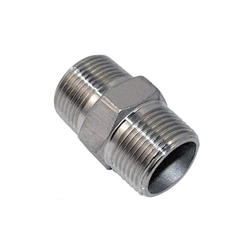 Hex Nipple For Compressor - Color: Silver