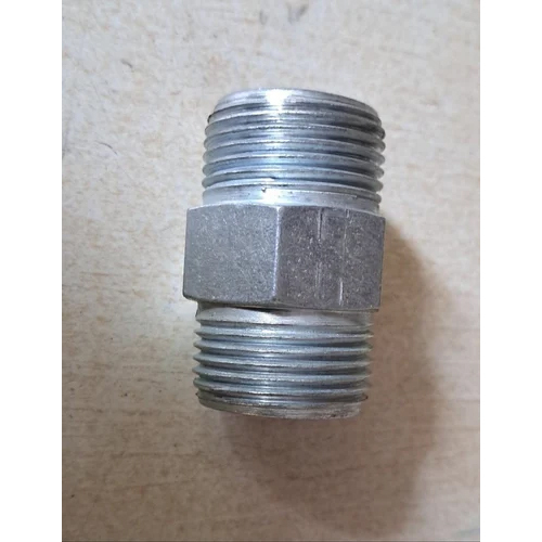 Hex Nipple For Compressor - Color: Silver