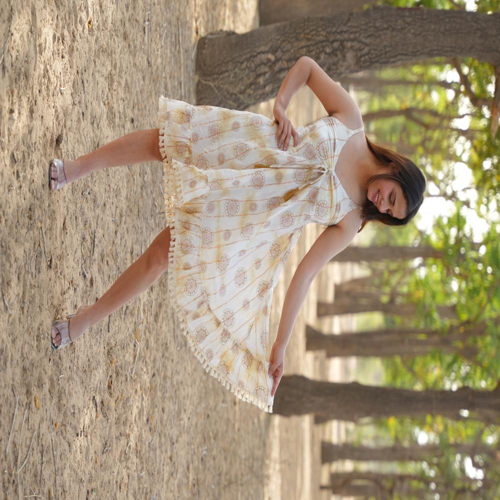 VISCOSE LUREX DRESS