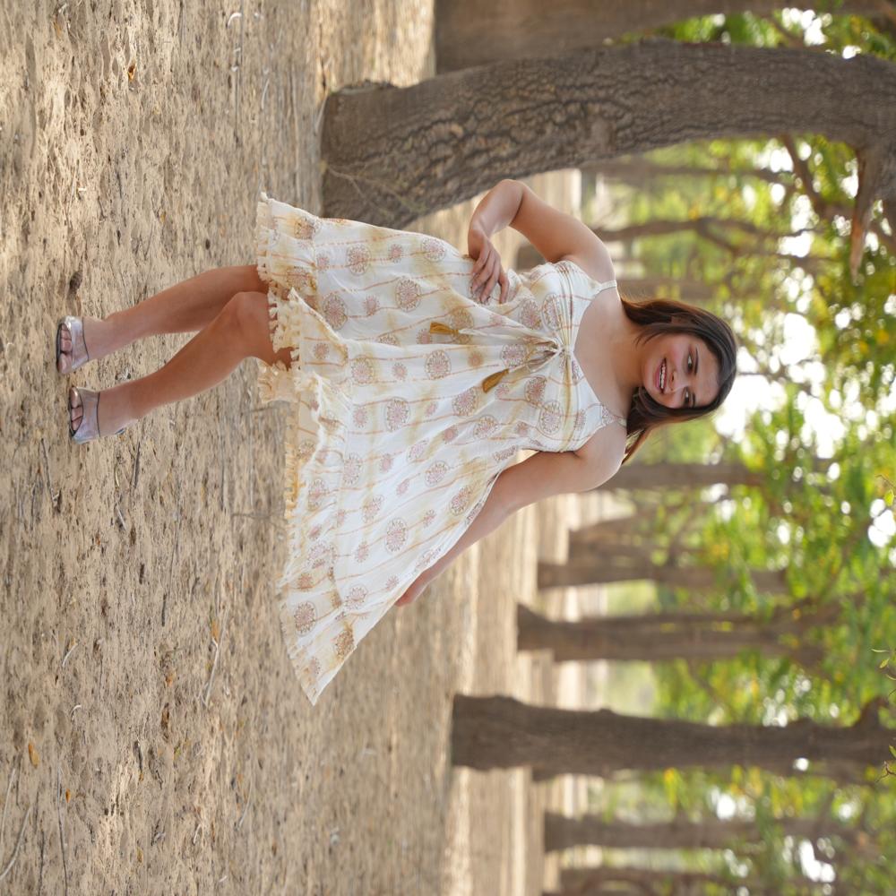 VISCOSE LUREX DRESS