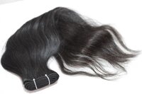 Machine-wefted Human Hair Extensions, 26-inch Length, Natural Black Colour, Wavy Texture, 100g Weight, For Women - Design: N/a