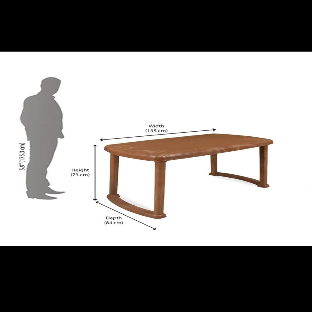 Nilkamal Mega Dining Table - Design: Plain