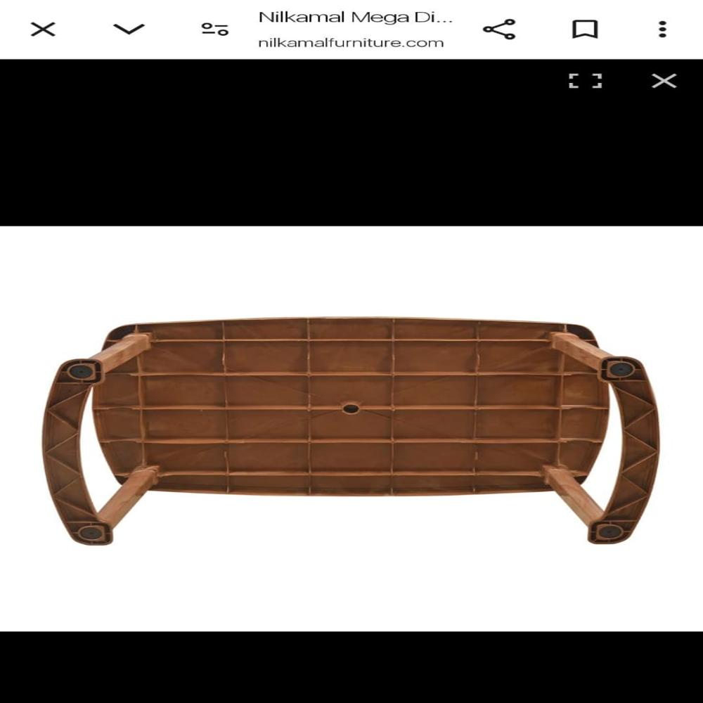 Nilkamal Mega Dining Table - Design: Plain