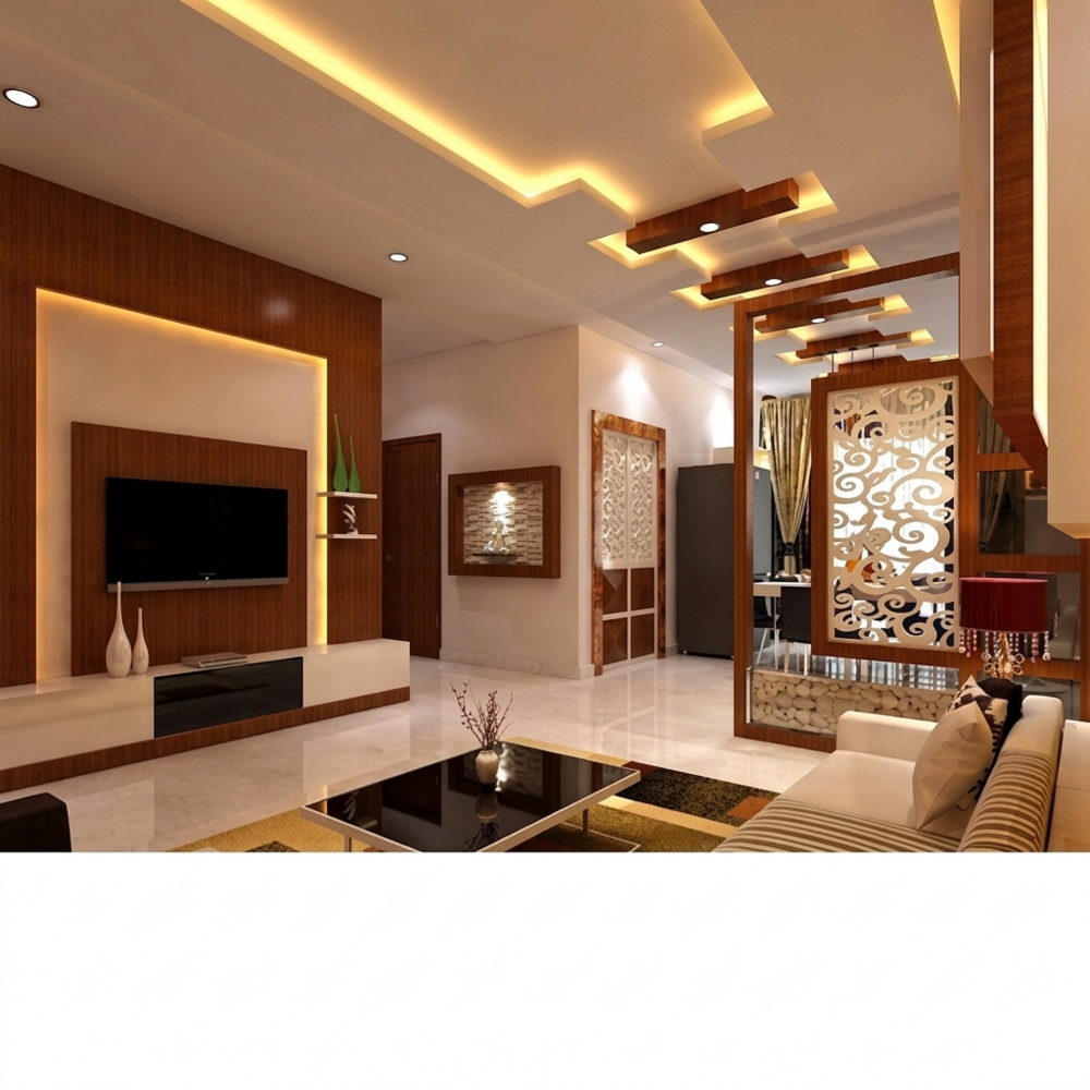 Living Room Interior Designing Services - Modern Style Using AutoCAD | 3 Revisions, Drawings & Renderings, 4-6 Weeks Project Duration