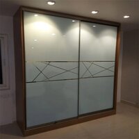 2 Door Glass Wardrobe - Artwork: Machine Made