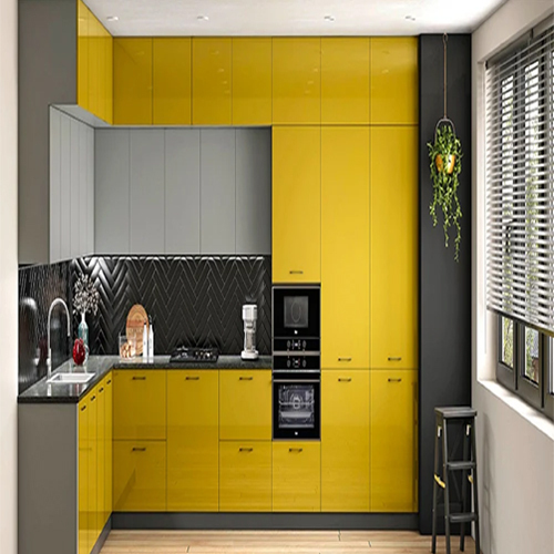 Designer L Shaped Modular Kitchen Service