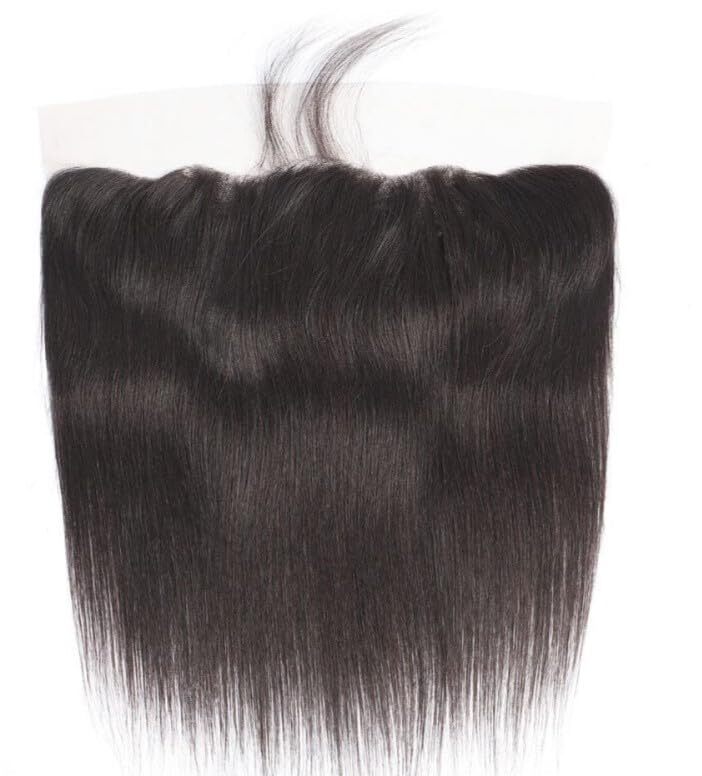 Swiss  Lace Frontal 13x4, 100% Natural Human Hair, Indian Virgin Hair, Transparent Lace, Natural Black Color