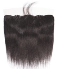 Swiss  Lace Frontal 13x4, 100% Natural Human Hair, Indian Virgin Hair, Transparent Lace, Natural Black Color