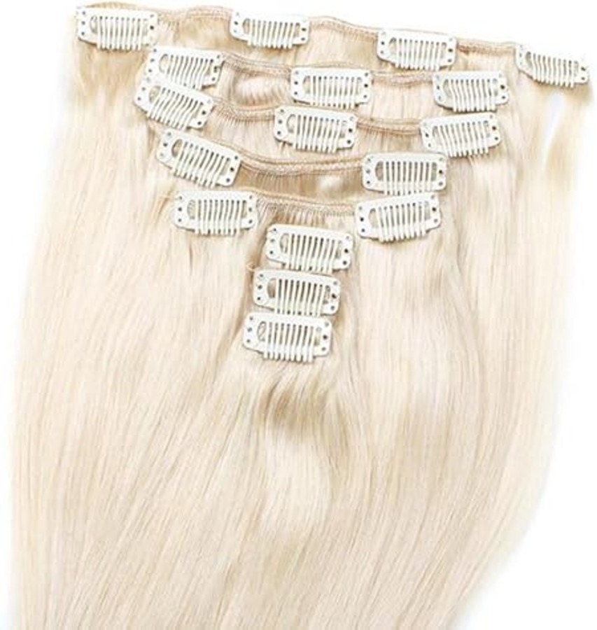Clip in Hair Extensions 100 Grams - 16-24 Inch Silky Straight Human Remy Hair
