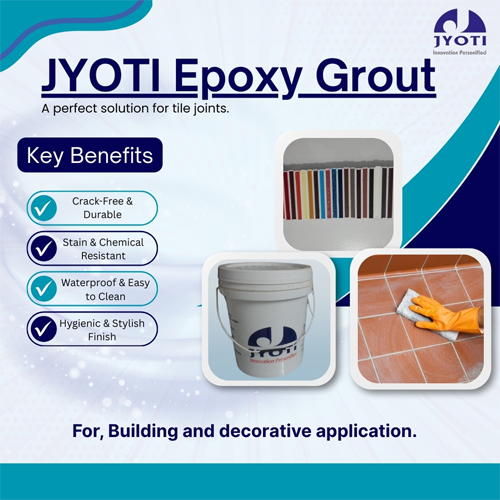 Jyoti Anti-Mould Grout - 100% Solid Epoxy Waterproof & Easy to Clean | Stain-Free Chemical Resistant Anti-Bacterial Finish