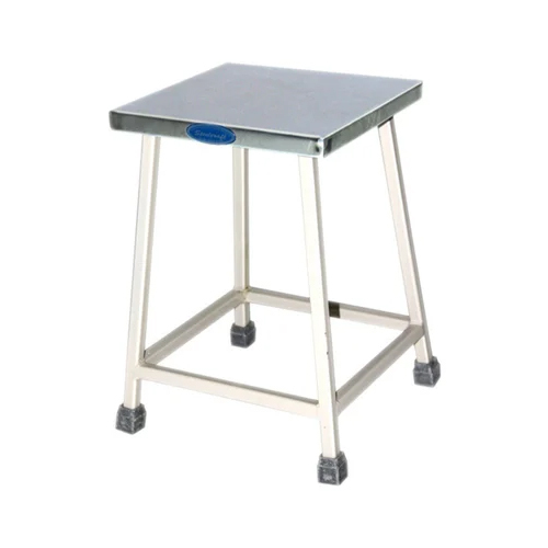 Patient Square Stool - Color: Silver