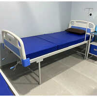 Hospital Fowler Bed - Color: White With A Blue Mattress