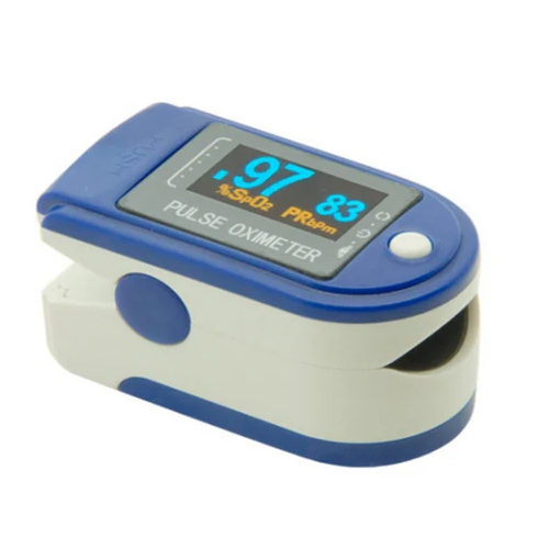 Fingertip Pulse Oximeter - Color: White And Blue