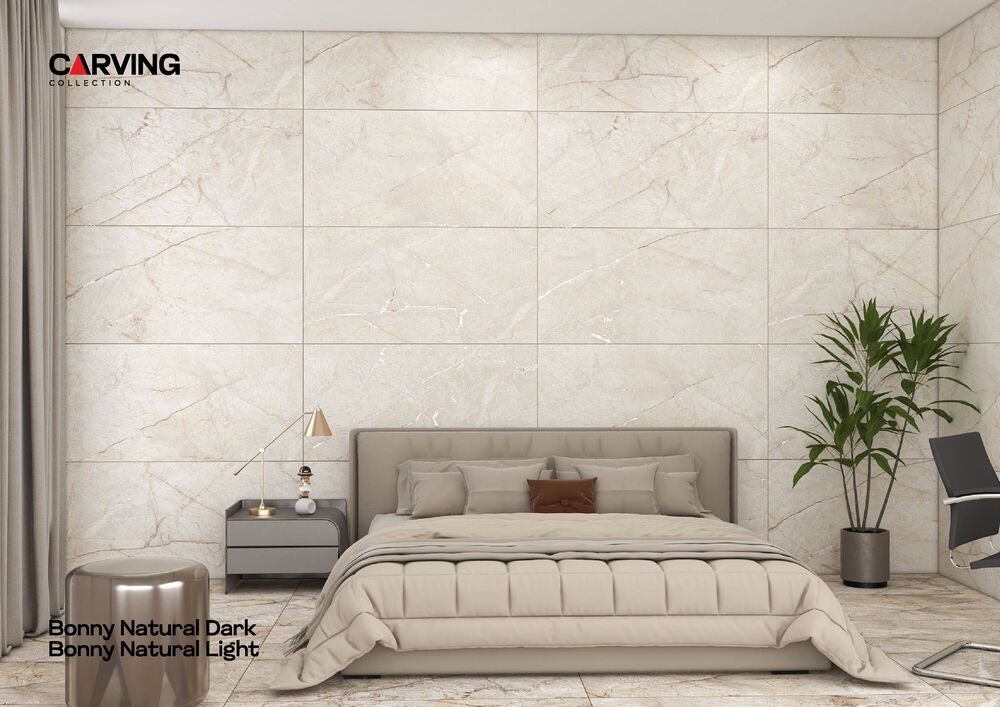 600X1200 Matt Carving Finish Tiles - Color: Whites