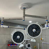 Double Dome Led Ot Light - Abs Material, Round Shape, White Color | 220 Volt, 50 Watt Power Consumption, Durable Led Lighting Solution