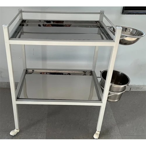 Hospital Dressing Trolley - Color: Silver