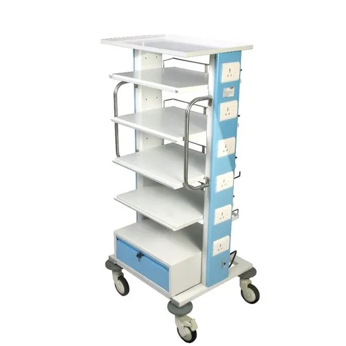 Laproscopy Monitor Trolley - Color: White