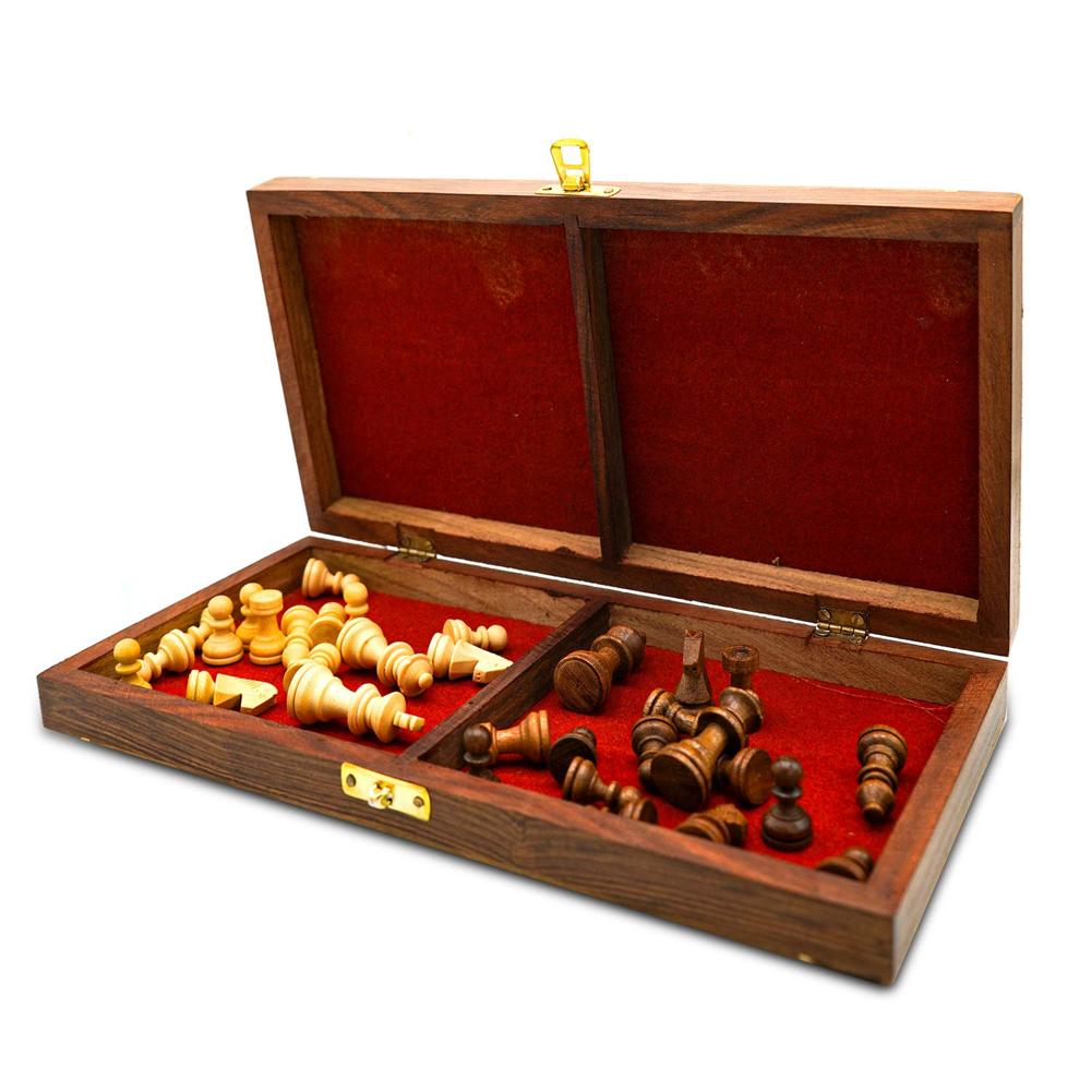 Wooden Non Magnetic Folding Chess Board