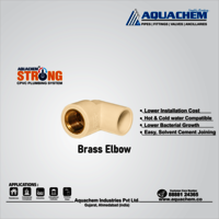 Cpvc Brass Elbow - ½" Size, Superior Strength for Hot & Cold Water Applications, Crafted from Premium CPVC Material