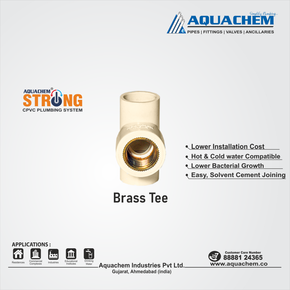 Cpvc Brass tee