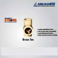 Cpvc Brass Tee - Cpvc With Brass, 15-25mm, Ivory, Solvent Cement & Threaded, Up To 28kg/cm2 Pressure