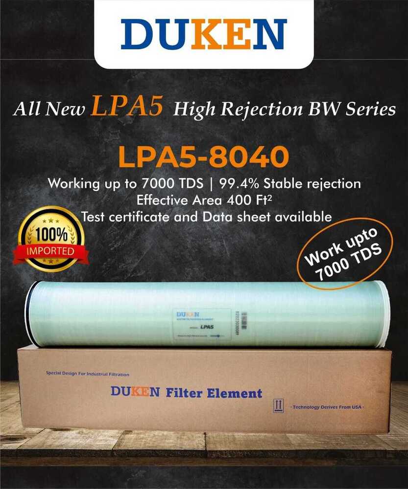 8040 Ro Membrane - Polypropylene Material Standard Size For Water Treatment | 1-3 Year Warranty Effective Impurity Removal
