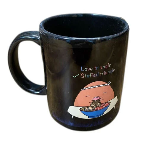 Black Printed Ceramic Coffee Mug
