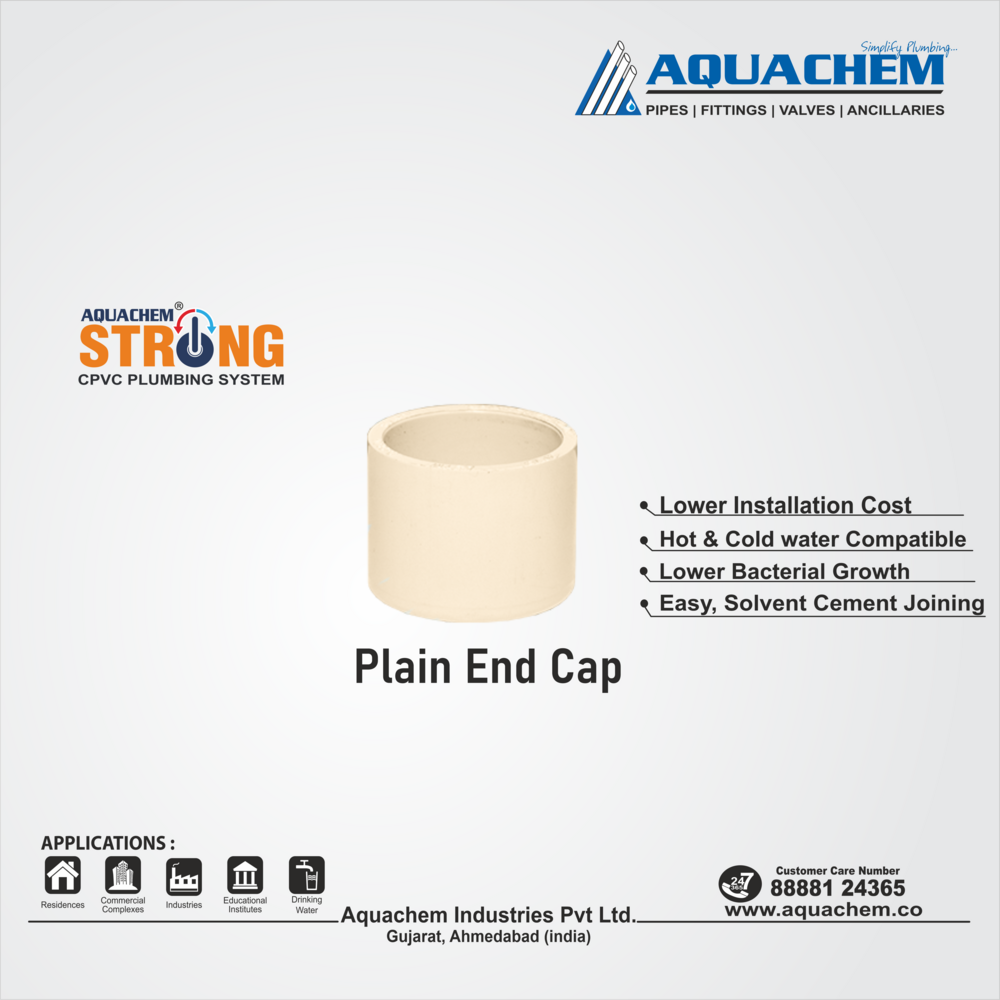 Cpvc plain end cap