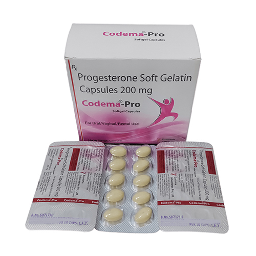 200mg प्रोजेस्टेरोन सॉफ़्ट जेलाटिन कैप्सूल