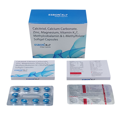 Calcitriol Calcium Carbonate Zinc Magnesium Vitamin K27 Methylcobalamin And L-Methylfolate Softgel Capsules