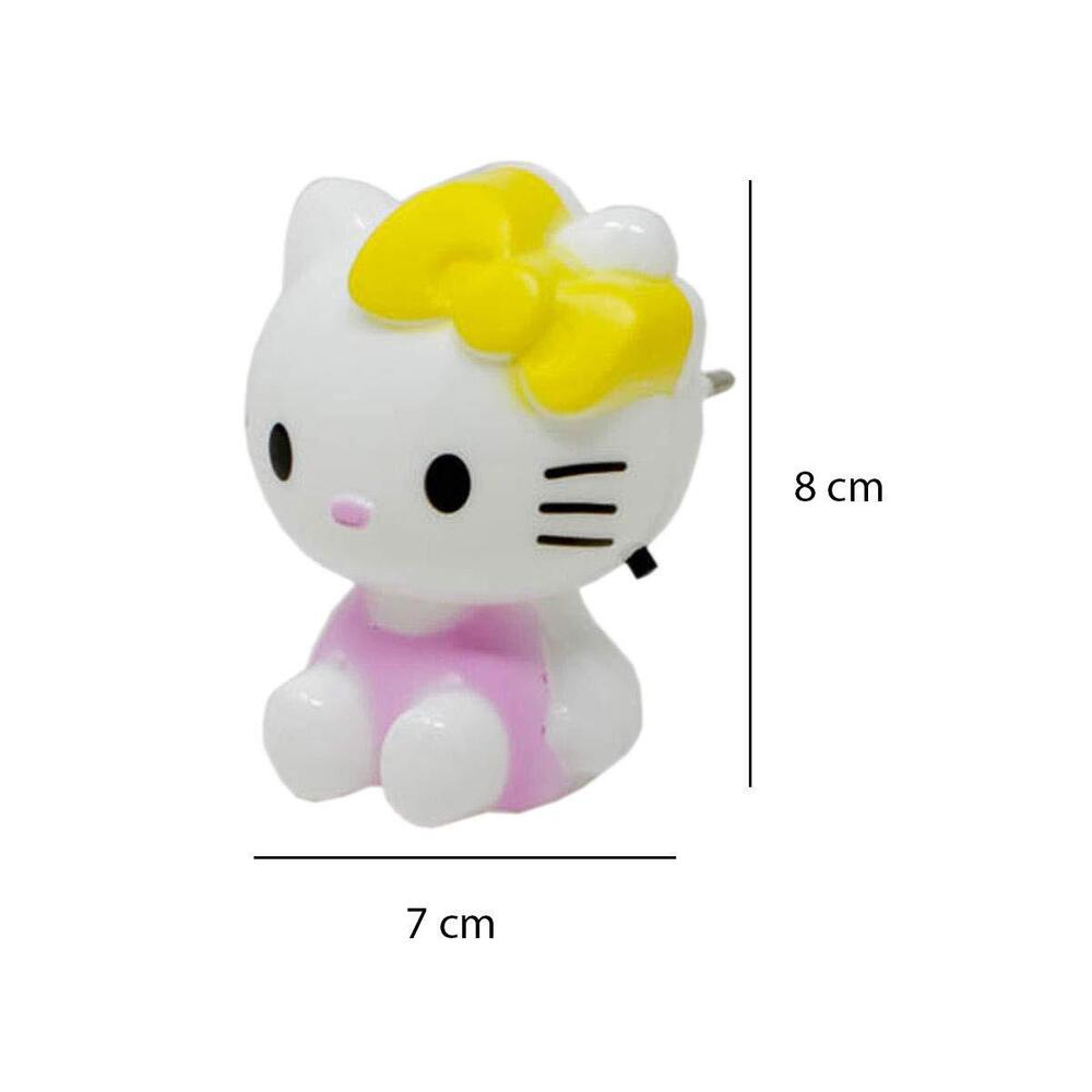 Plug In Kitty Night Lamp - 7x9x8 Cm, 110-220v Ac, Led Technology | Soft Ambient Light For Nighttime Navigation, Energy Efficient, Safe For Kids