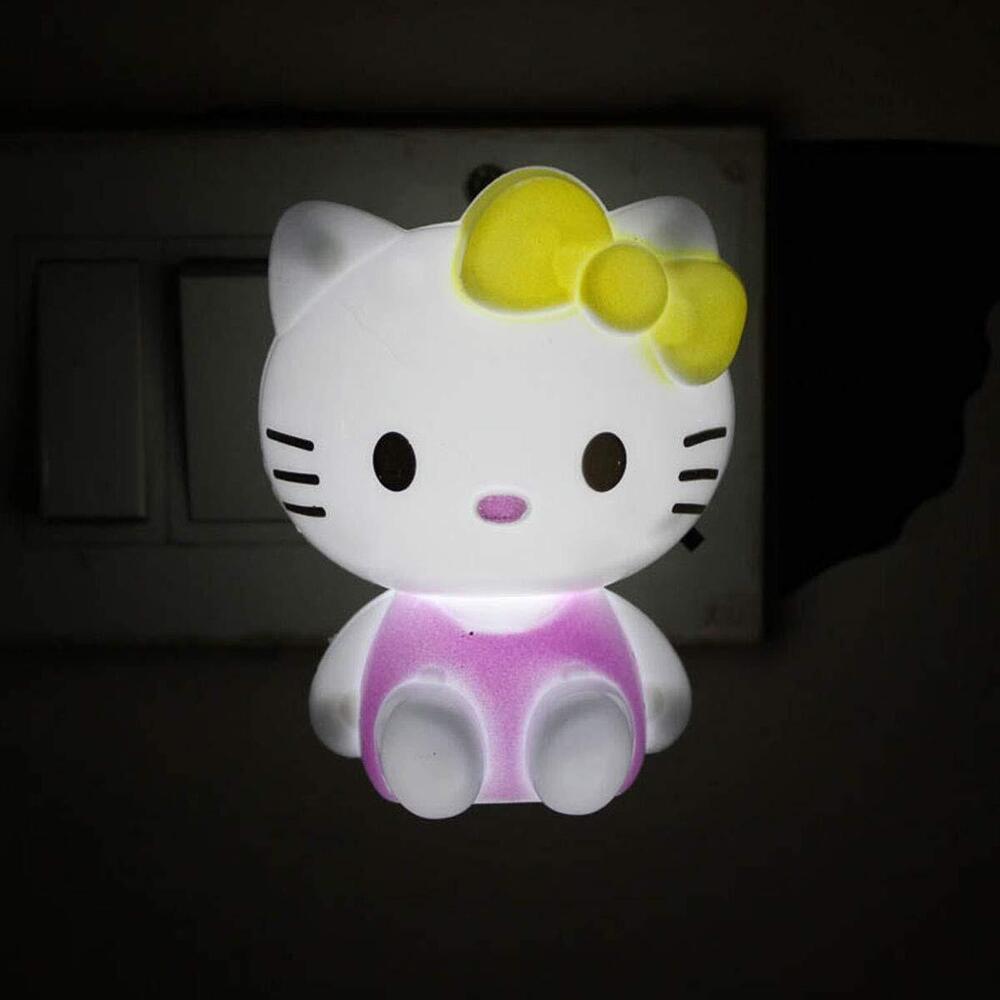 Plug In Kitty Night Lamp - 7x9x8 Cm, 110-220v Ac, Led Technology | Soft Ambient Light For Nighttime Navigation, Energy Efficient, Safe For Kids