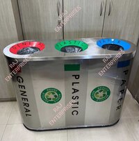 STAINLESS STEEL 3 IN 1 DUSTBIN