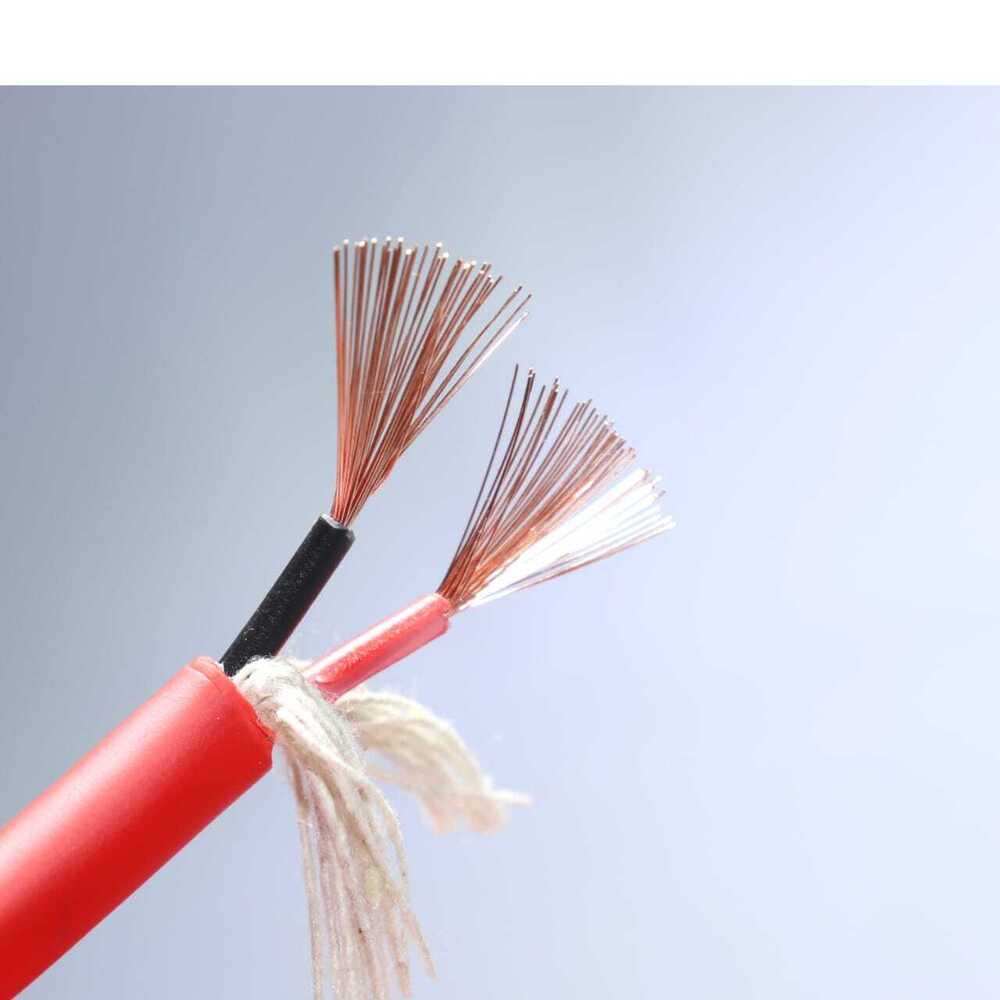 1mm 2core Halogen Mic Wire - Color: Orange