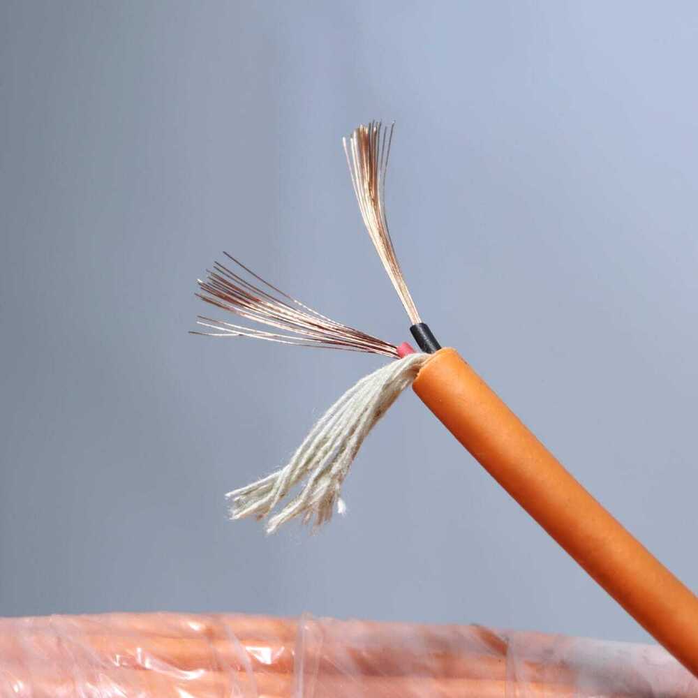 1mm 2core Halogen Mic Wire - Color: Orange