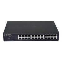 Digisol 24 Port Gigabit Ethernet Unmanaged Switch - Color: Black