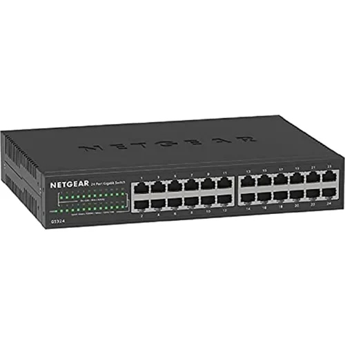 24 Port Gigabit Ethernet Unmanaged Switch - Color: Grey