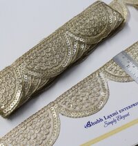 Golden Cut Work Lace