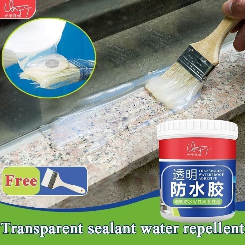 Transparent Waterproof Glue - Plastic, 310 Ml, White | Durable Adhesive For Ceramic, Plastic, Metal, And Wall Surfaces With Polished Finish