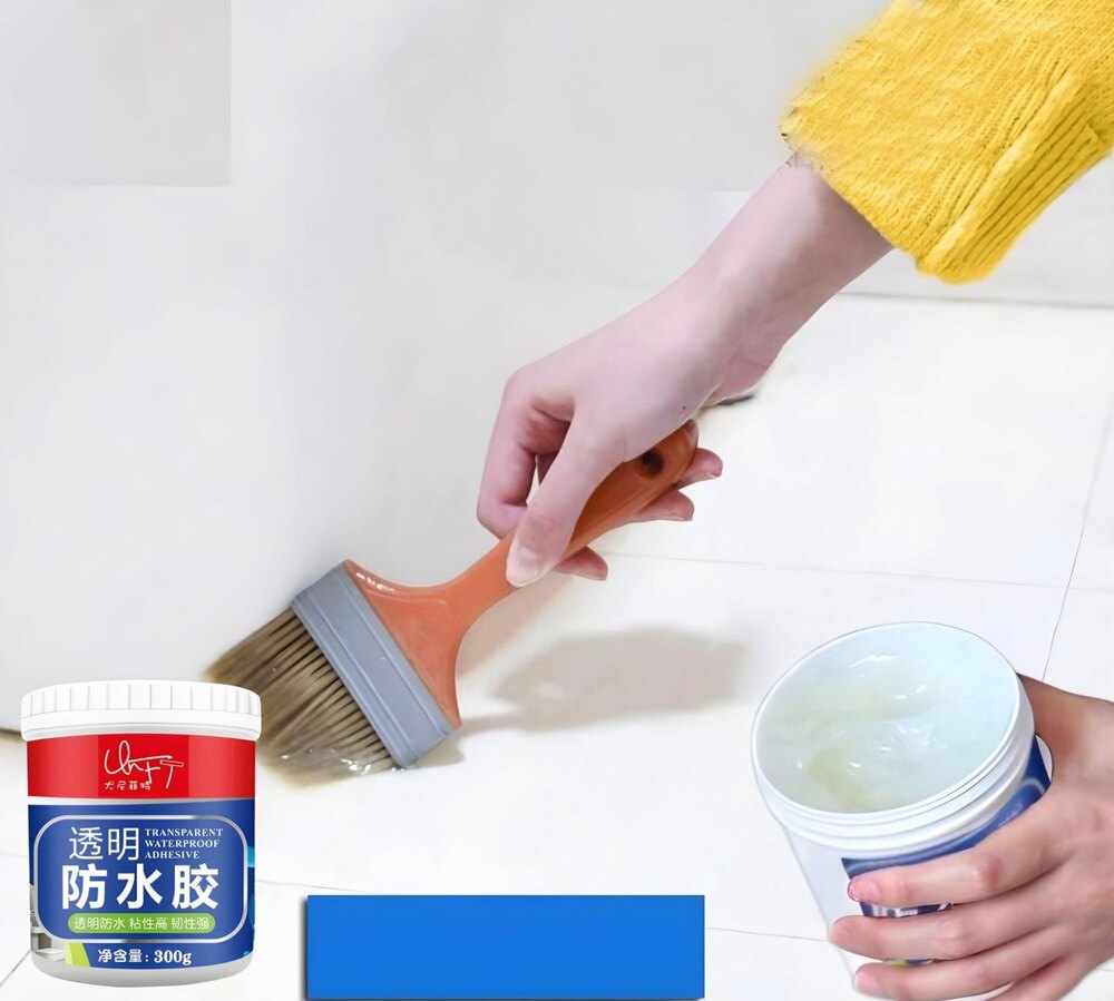 Transparent Waterproof Glue - Plastic, 310 Ml, White | Durable Adhesive For Ceramic, Plastic, Metal, And Wall Surfaces With Polished Finish