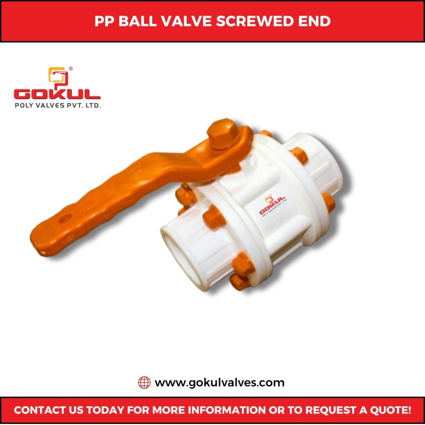 Gokul Polypropylene Ball Valve Screwed End